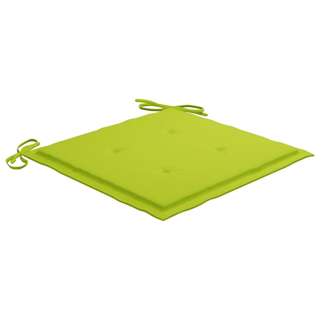 Chaises de jardin avec coussins 4 pcs Bois de teck solide