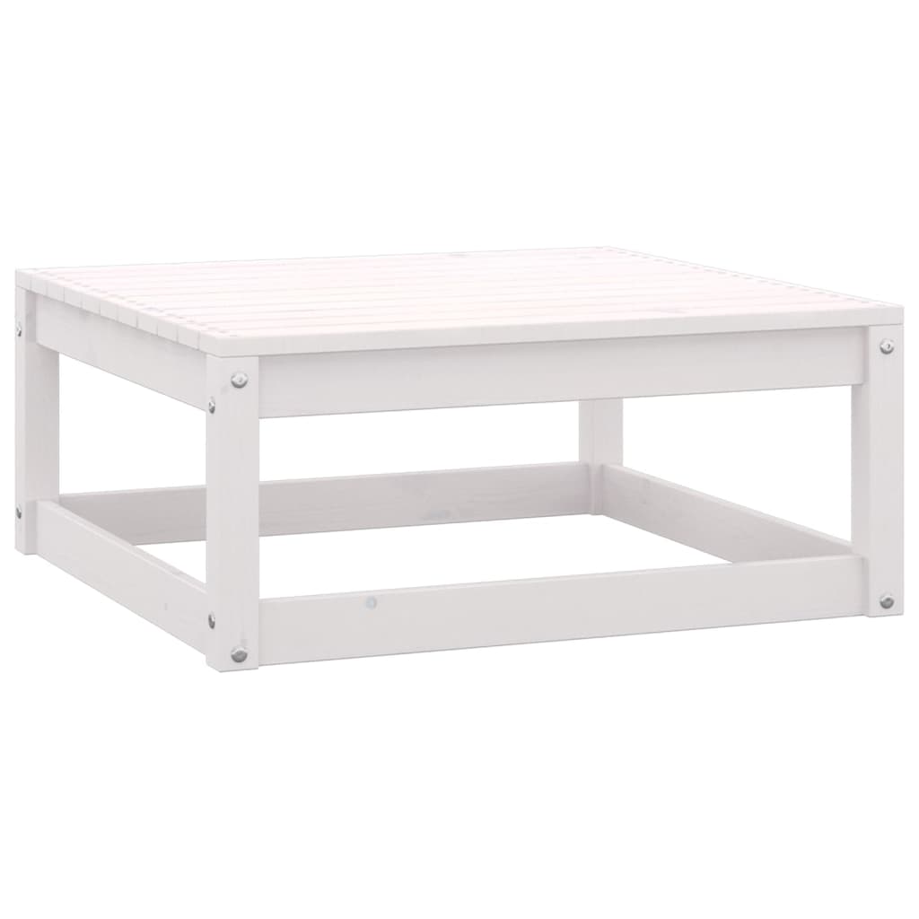 Salon de jardin 4 pcs Blanc Bois de pin massif