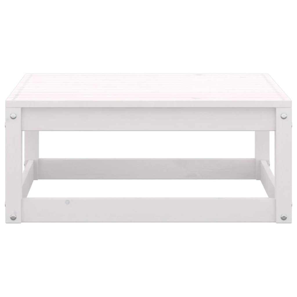 Salon de jardin 4 pcs Blanc Bois de pin massif