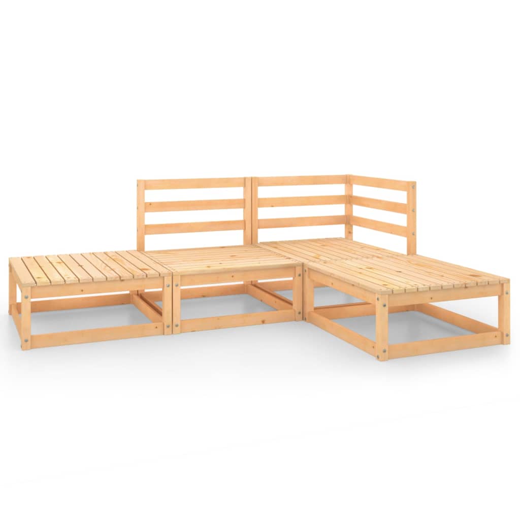 Salon de jardin 4 pcs Bois de pin massif