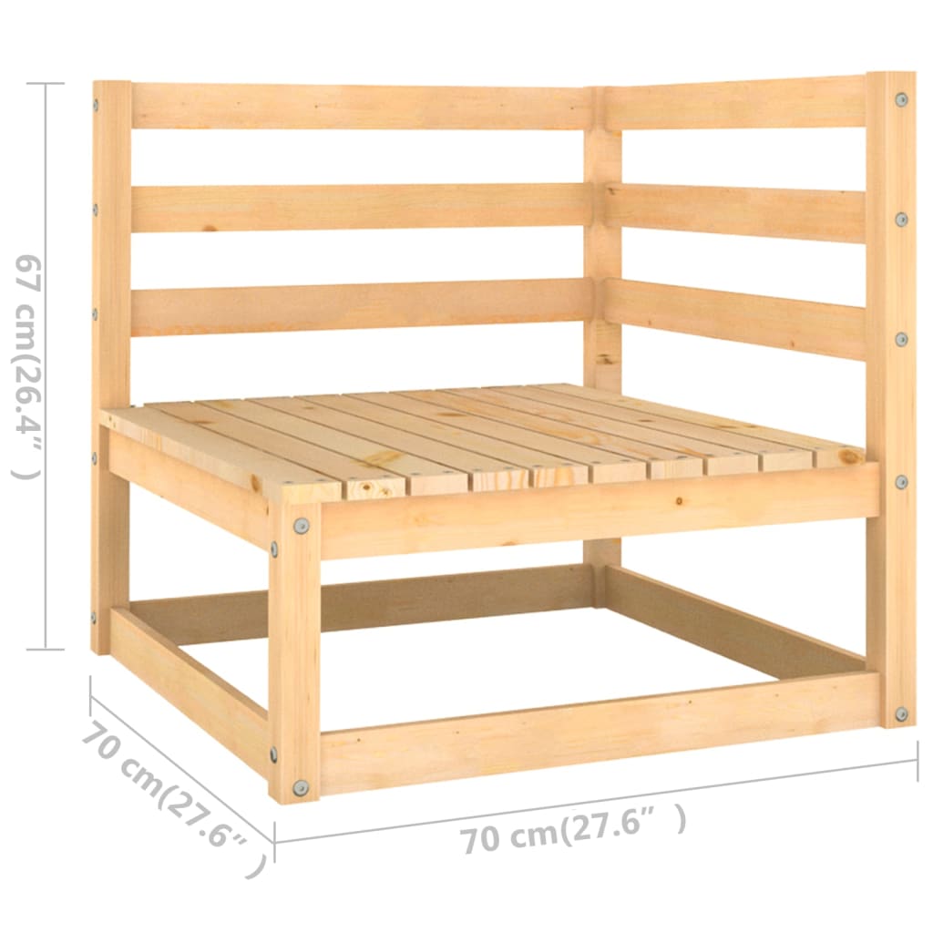 Salon de jardin 5 pcs Bois de pin massif