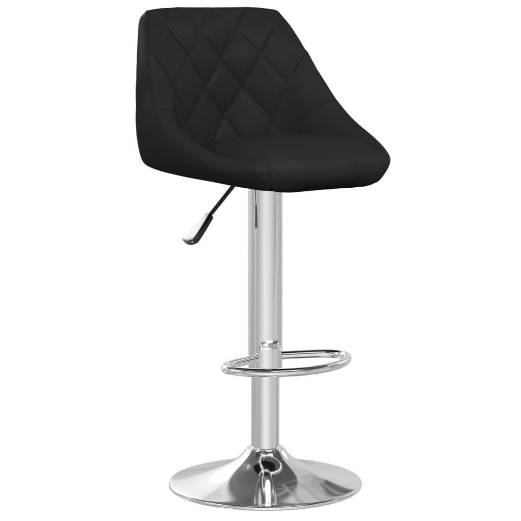 Tabourets de bar 2 pcs Noir Similicuir