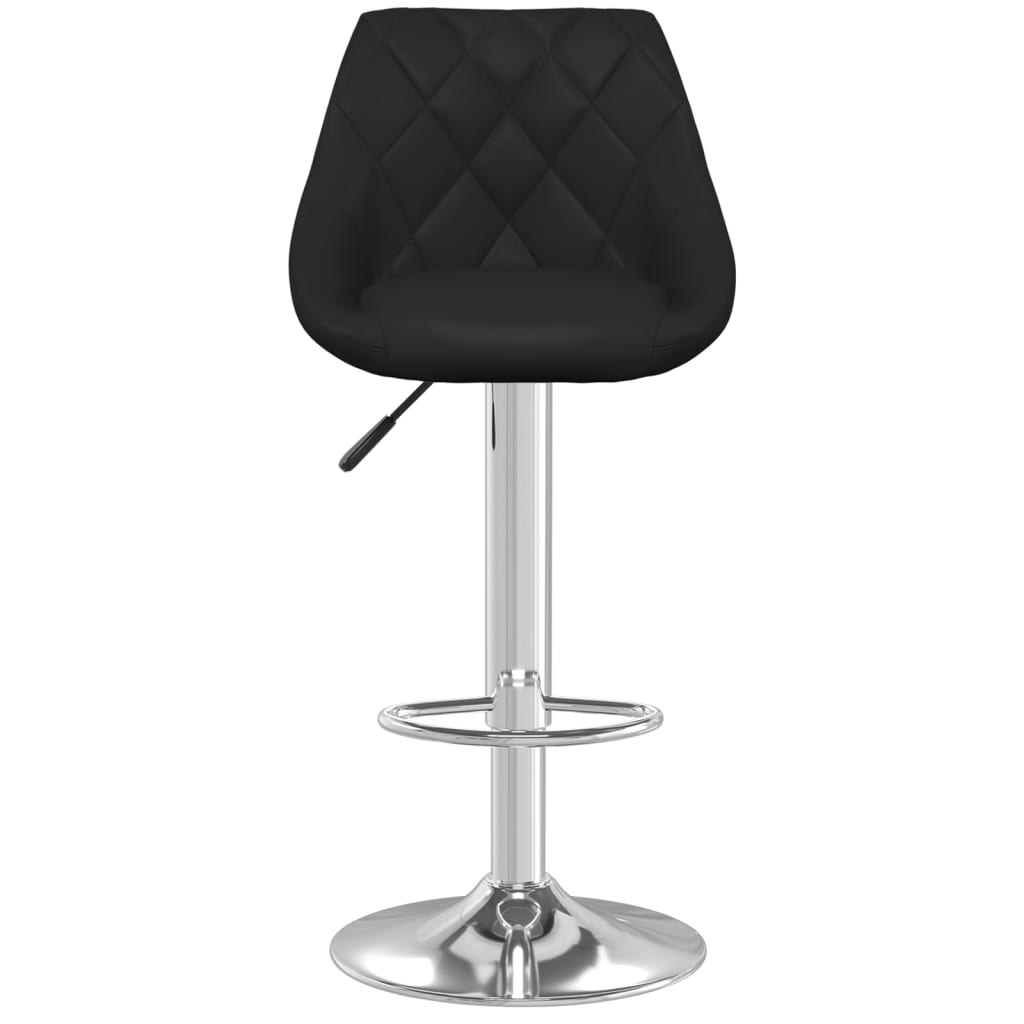 Tabourets de bar 2 pcs Noir Similicuir