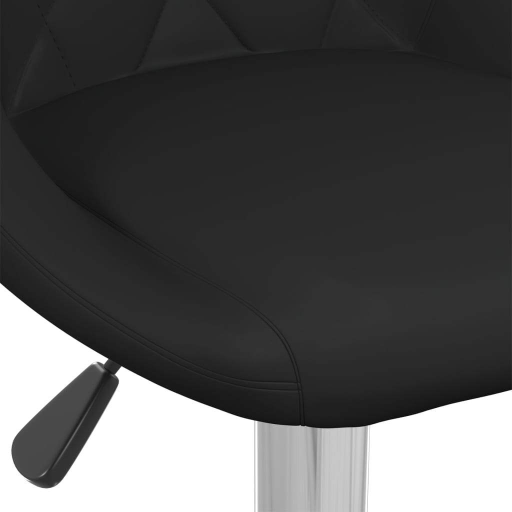 Tabourets de bar 2 pcs Noir Similicuir