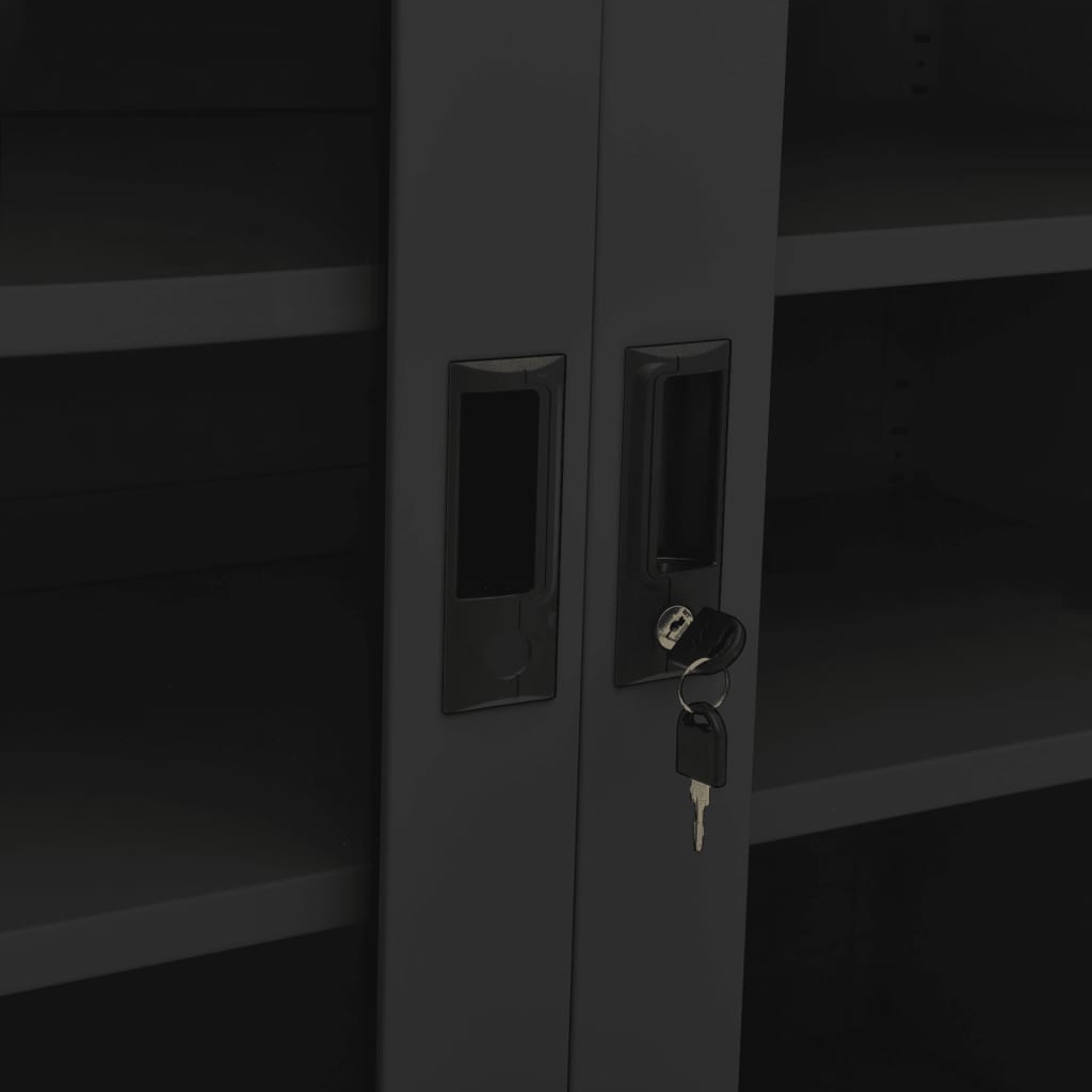 Armoire de bureau Anthracite 90x40x90 cm Acier