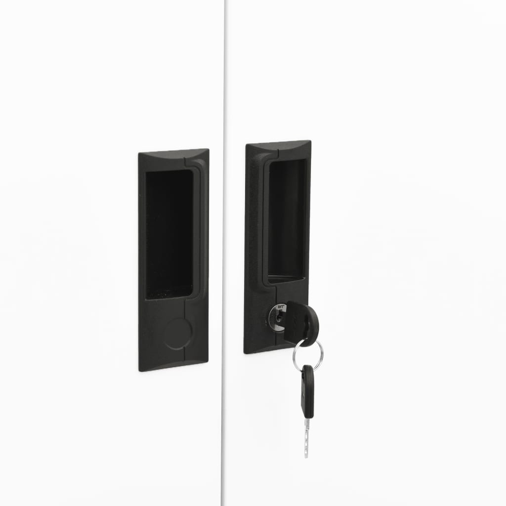 Armoire de bureau Blanc 90x40x180 cm Acier