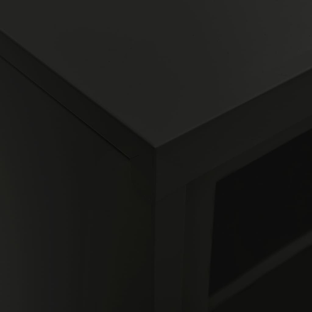 Armoire à portes coulissantes Noir 90x40x90 cm Acier