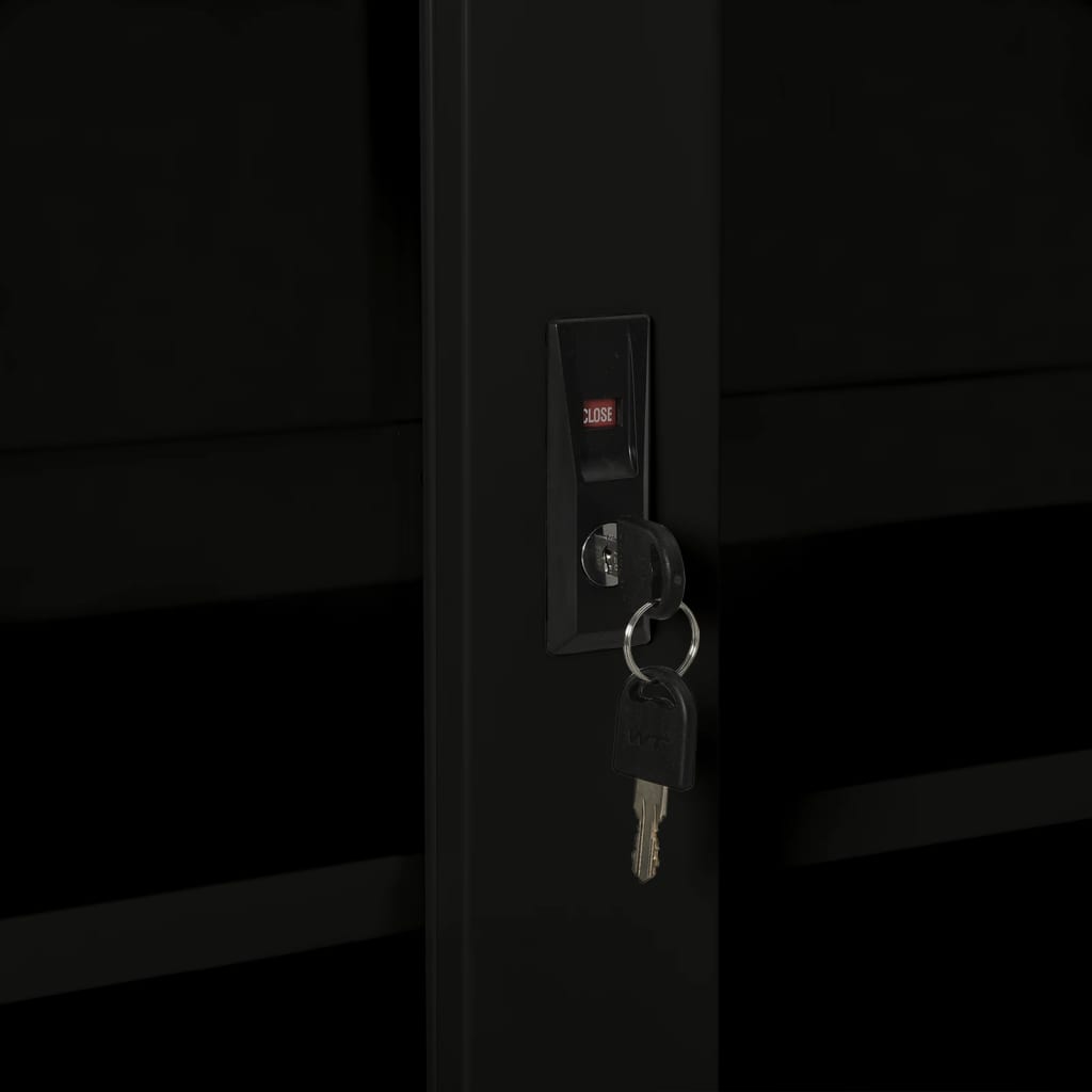Armoire à portes coulissantes Noir 90x40x90 cm Acier