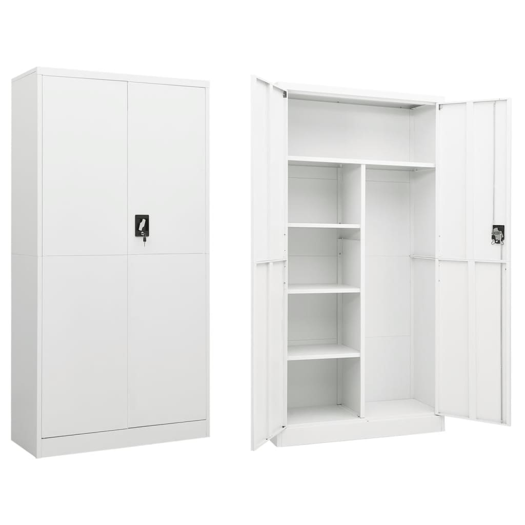 Armoire à casiers Blanc 90x40x180 cm Acier