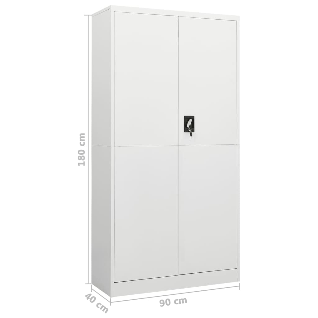 Armoire à casiers Blanc 90x40x180 cm Acier