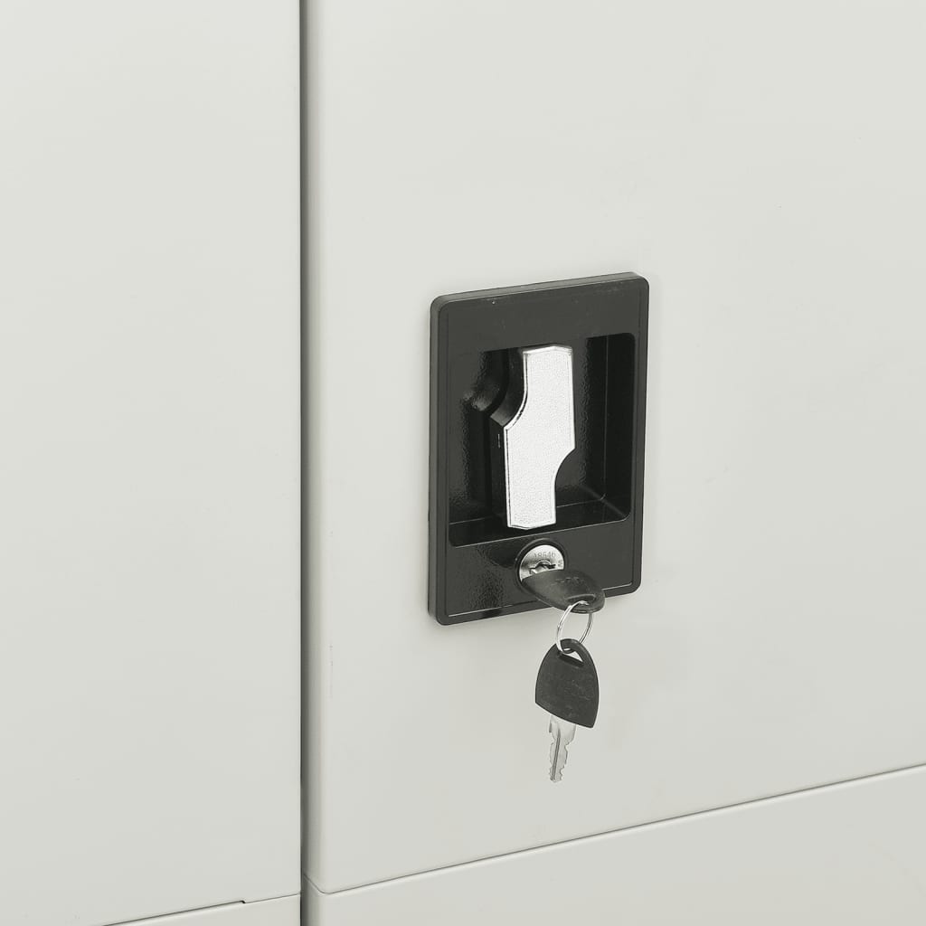 Armoire à casiers Gris clair 90x40x180 cm Acier