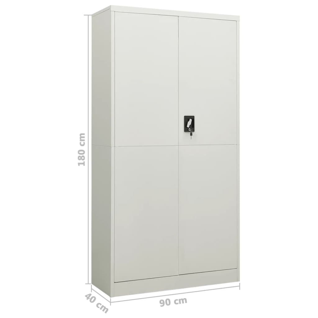 Armoire à casiers Gris clair 90x40x180 cm Acier