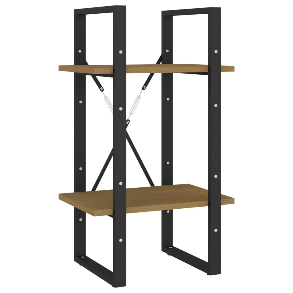 Bibliothèque à 2 niveaux Marron 40x30x70 cm Bois de pin massif