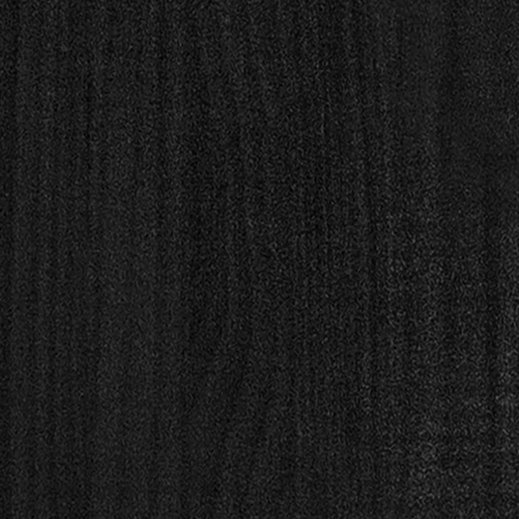 Bibliothèque à 2 niveaux Noir 40x30x70 cm Bois de pin massif