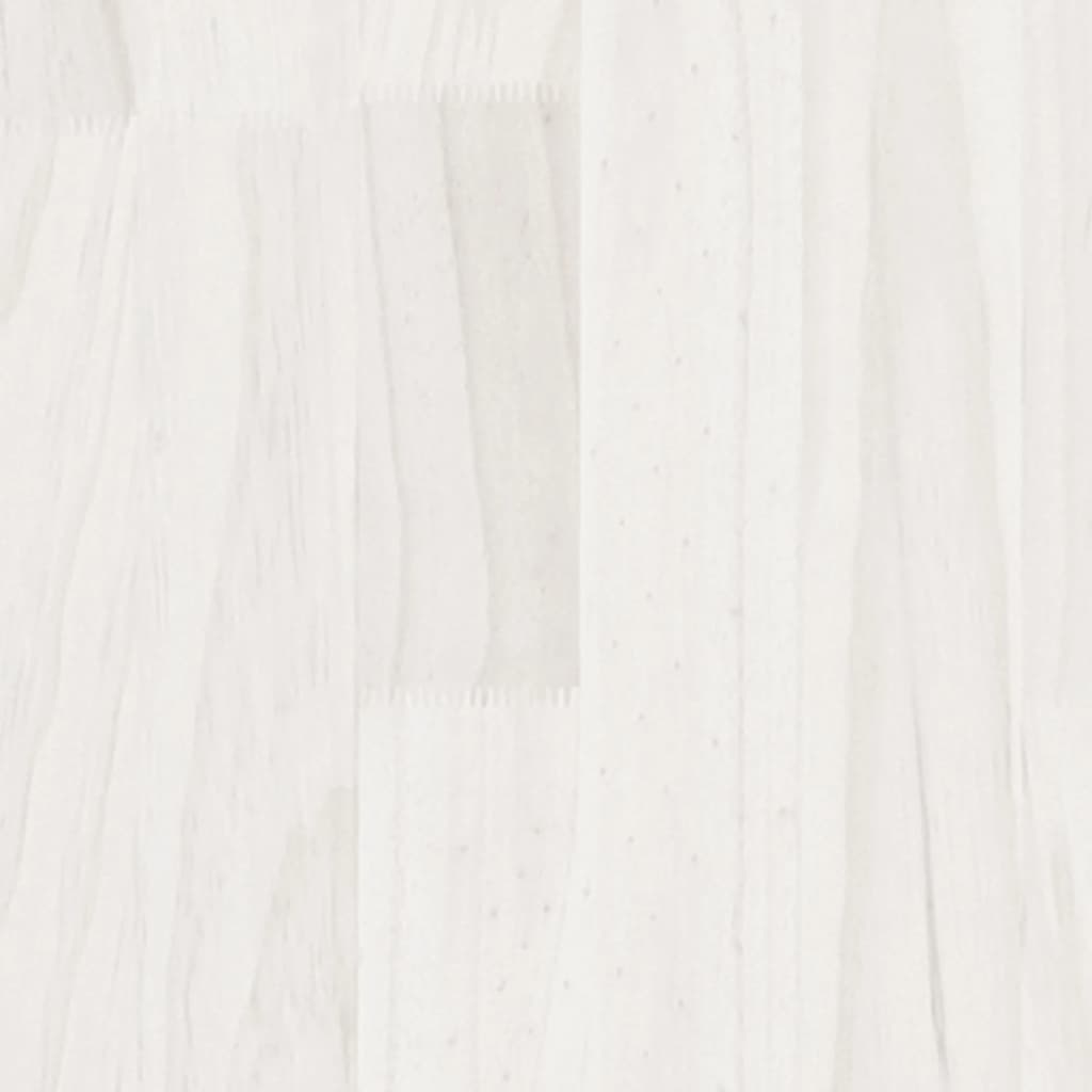 Bibliothèque à 4 niveaux Blanc 40x30x140 cm Bois de pin massif