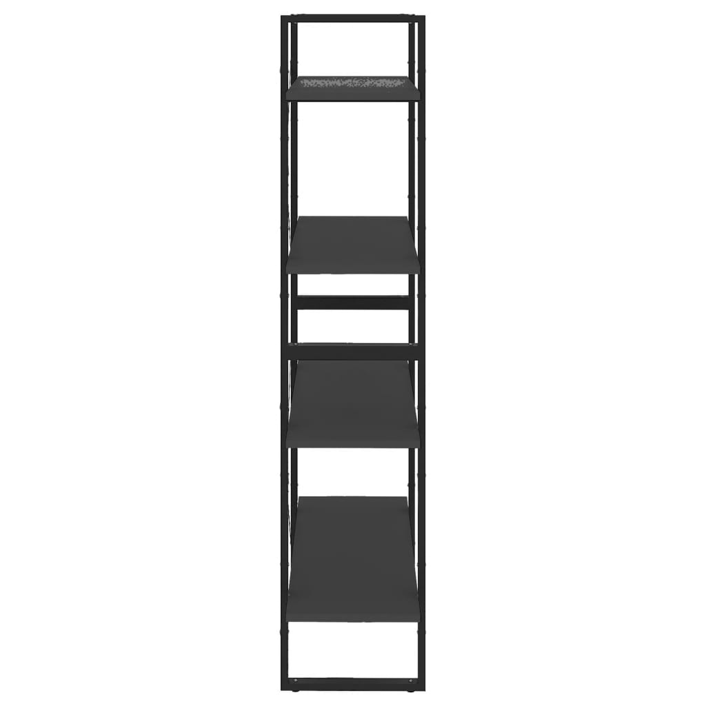 Bibliothèque à 4 niveaux Gris 80x30x140 cm Aggloméré