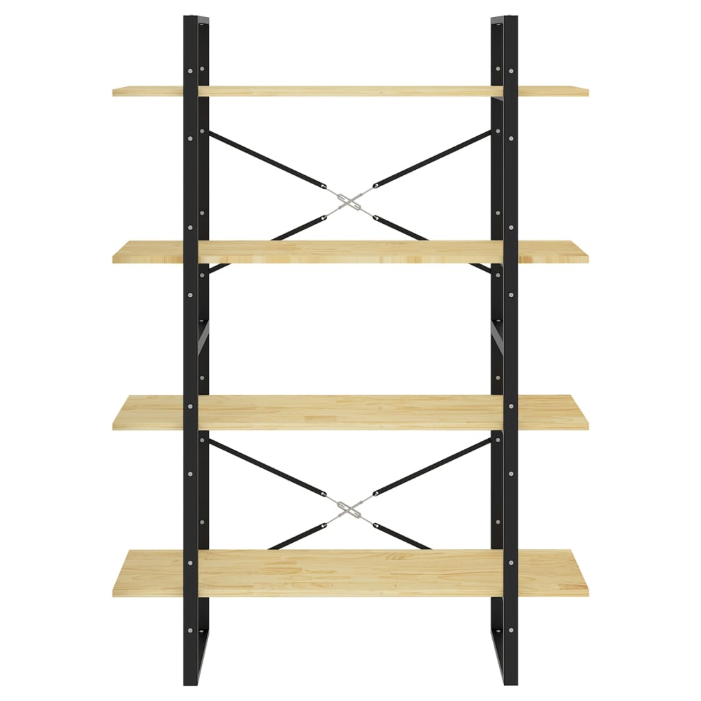Bibliothèque à 4 niveaux 100x30x140 cm Bois de pin massif