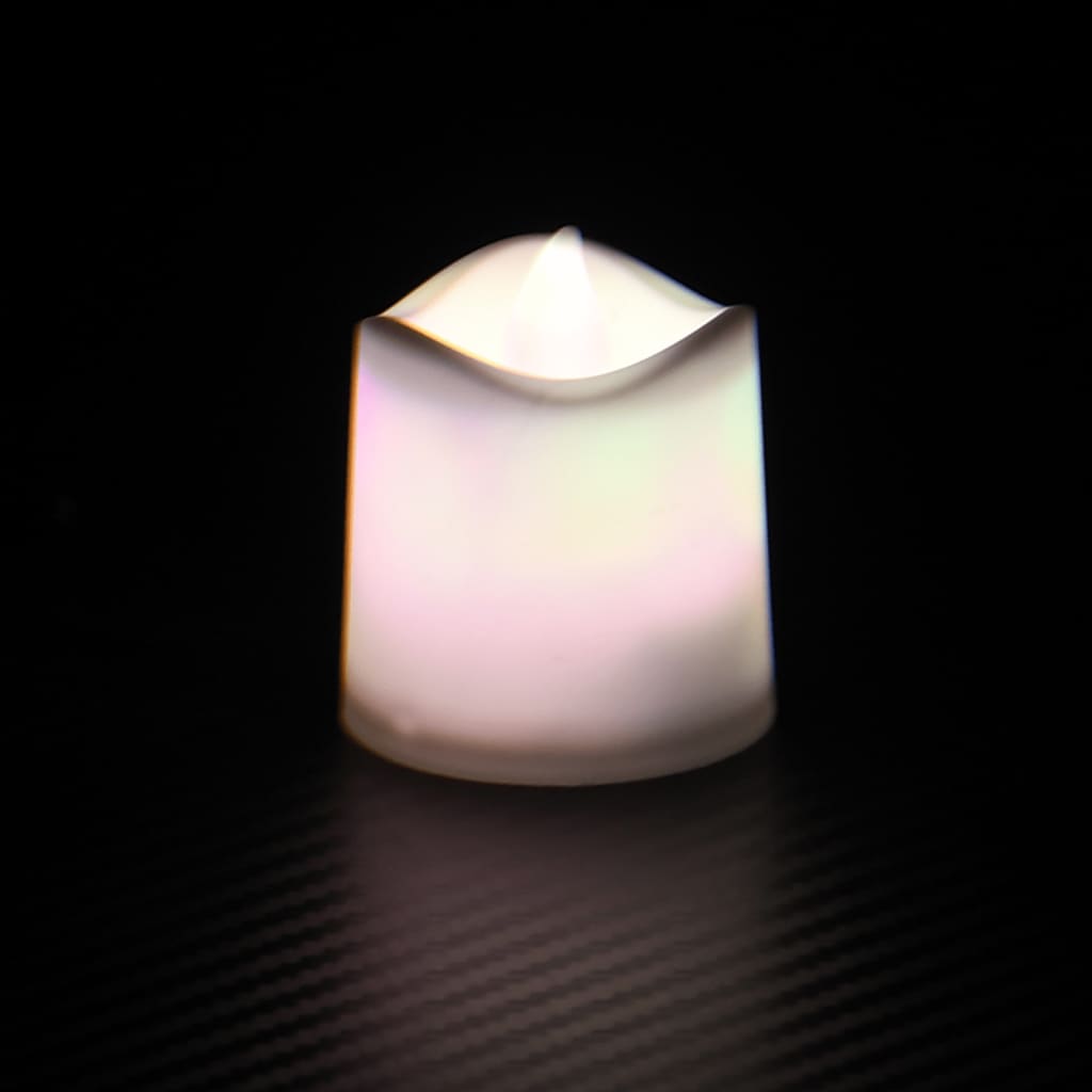 Bougies électriques sans flamme à LED colorées 12 pcs