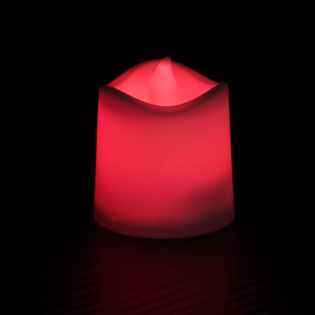 Bougies électriques sans flamme à LED colorées 12 pcs