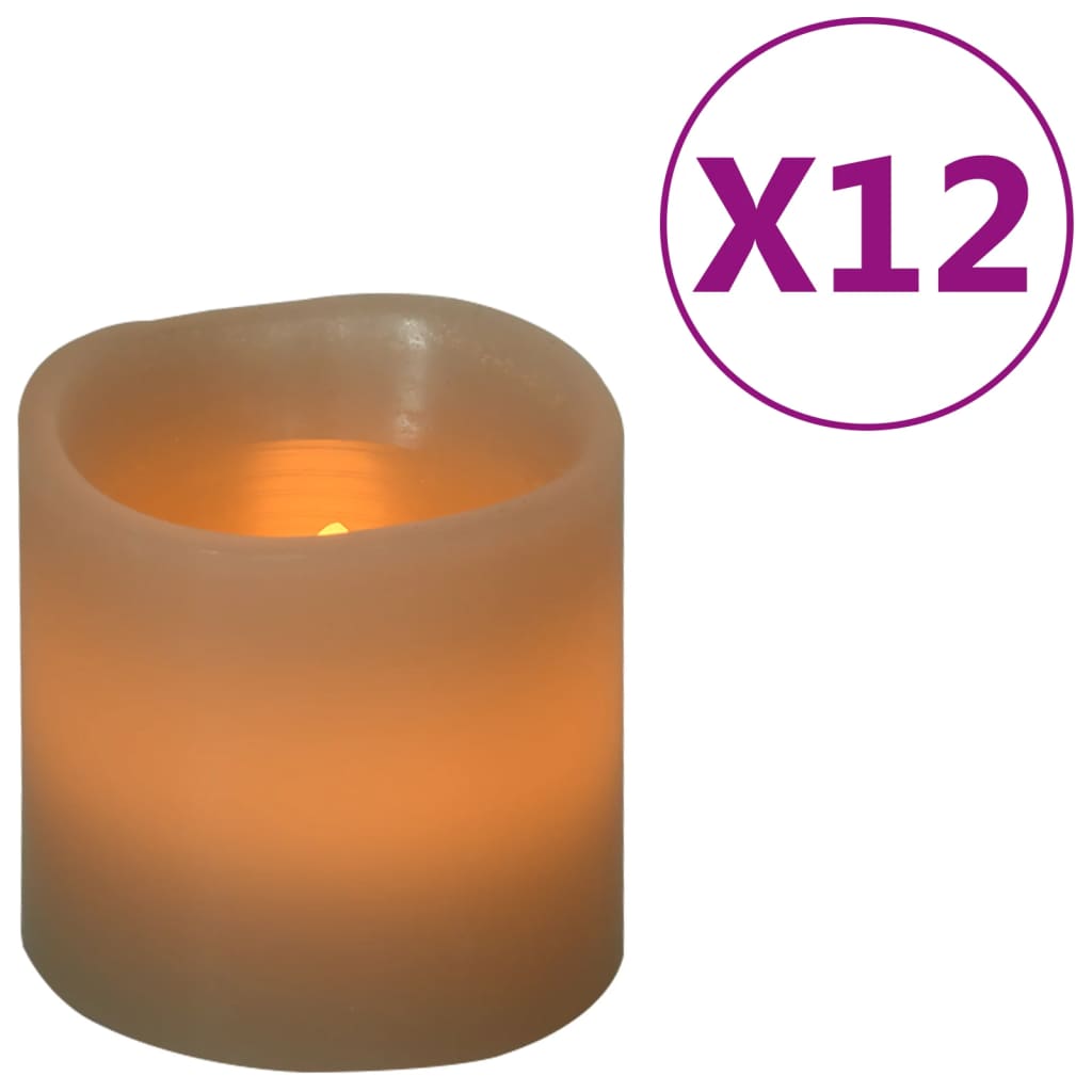 Bougies électriques à LED 12 pcs Blanc chaud