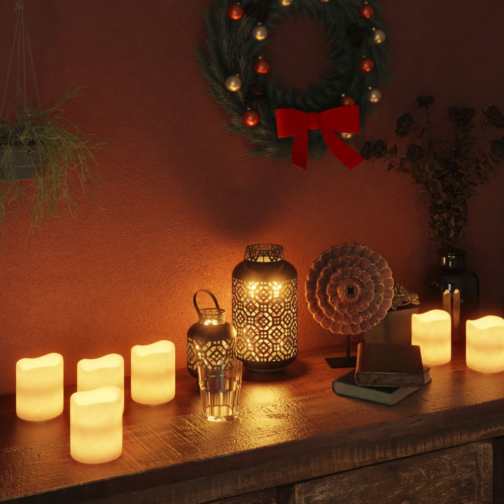 Bougies électriques à LED 12 pcs Blanc chaud