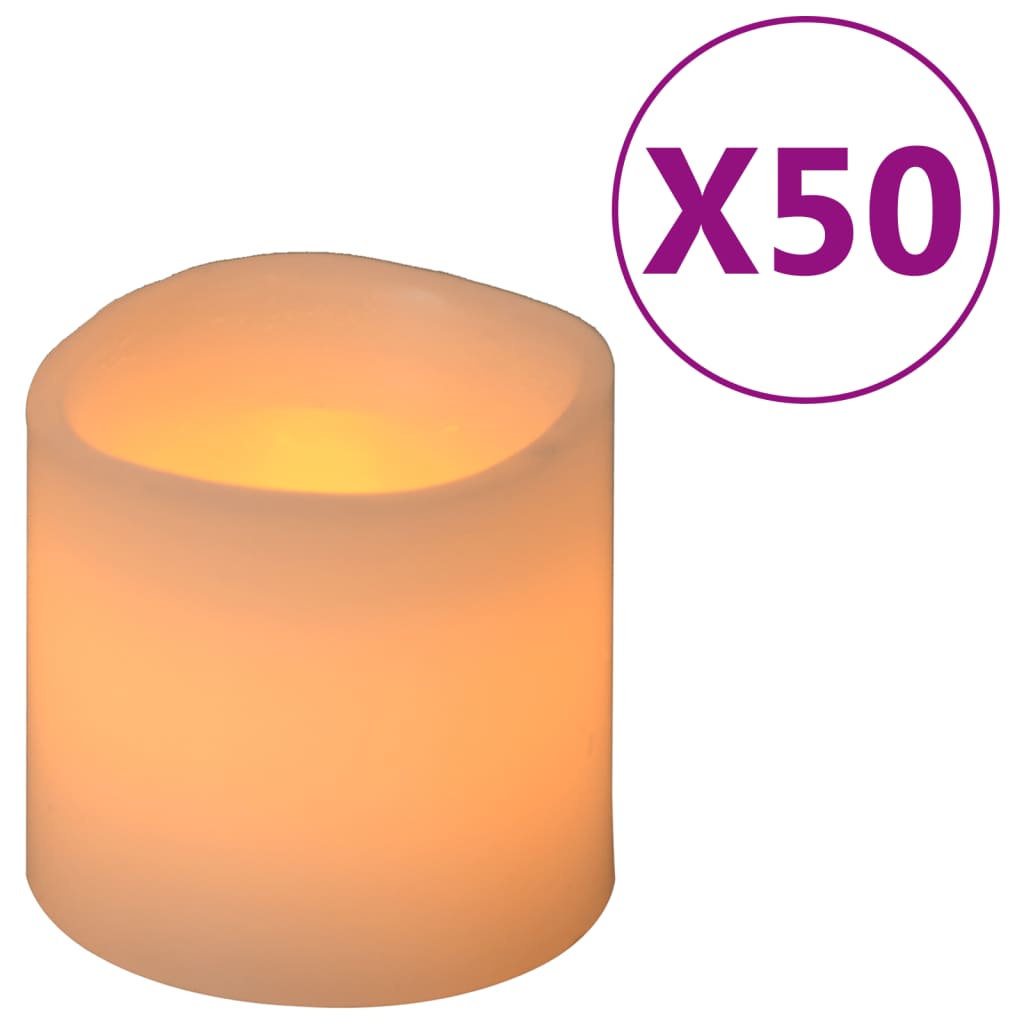 Bougies électriques à LED 50 pcs Blanc chaud