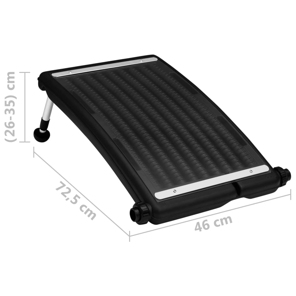 Panneau de chauffage solaire de piscine incurvé 72,5x46 cm