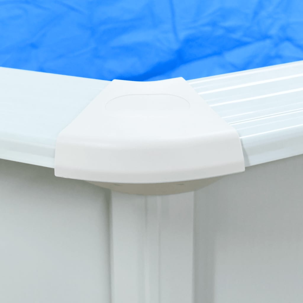Piscine ronde avec parois en acier 550x120 cm Blanc