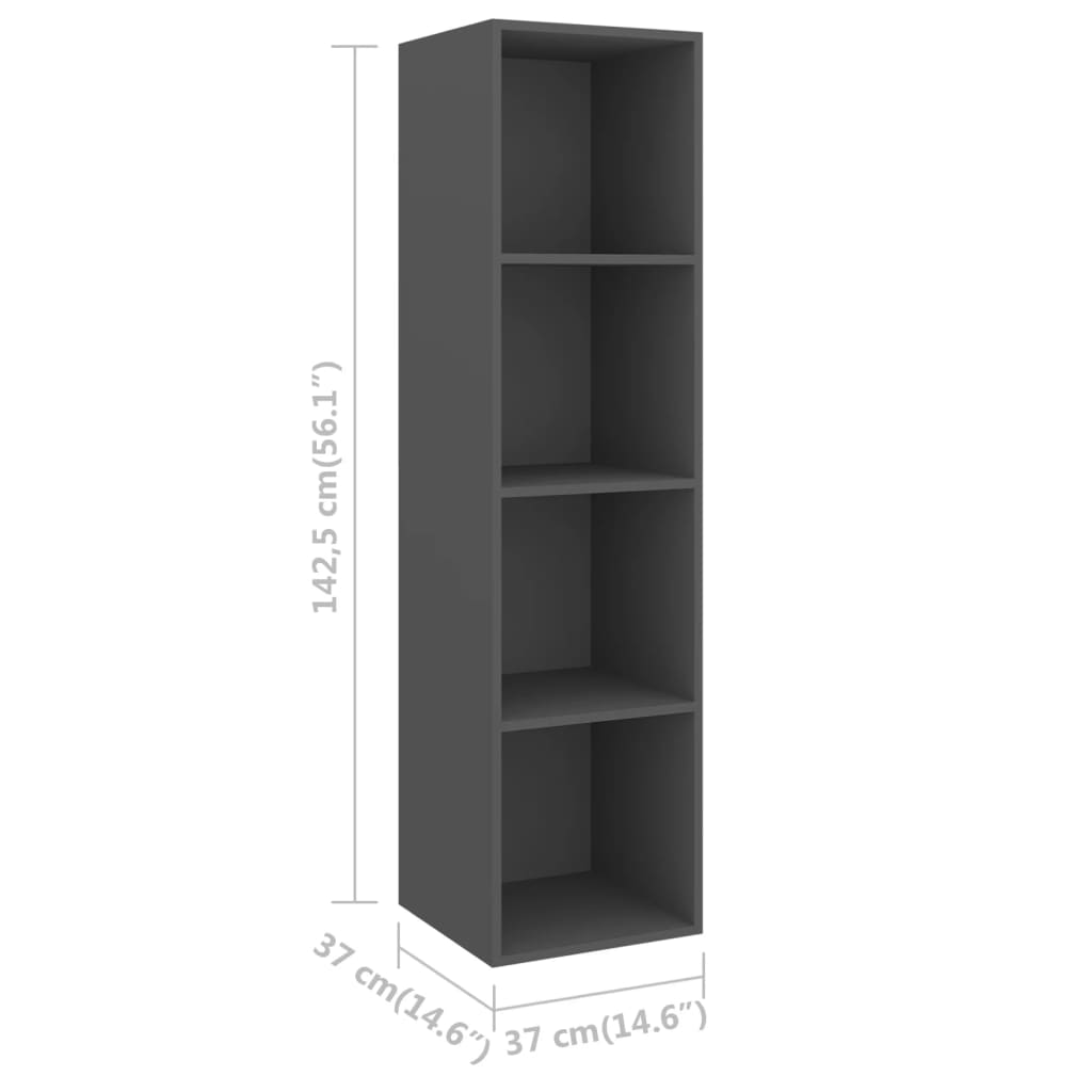 Ensemble de meuble TV 2 pcs Gris Aggloméré