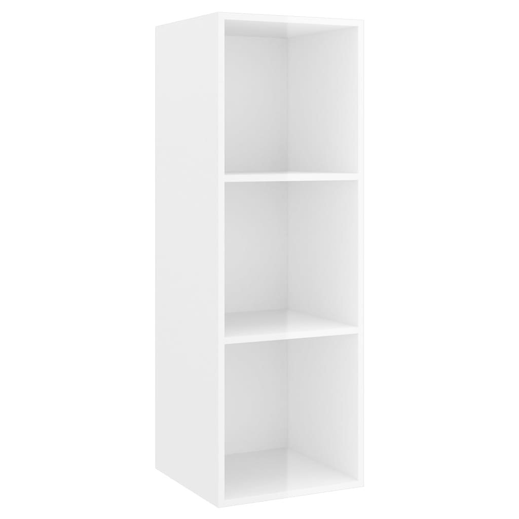 Ensemble de meuble TV 4 pcs Blanc brillant Aggloméré