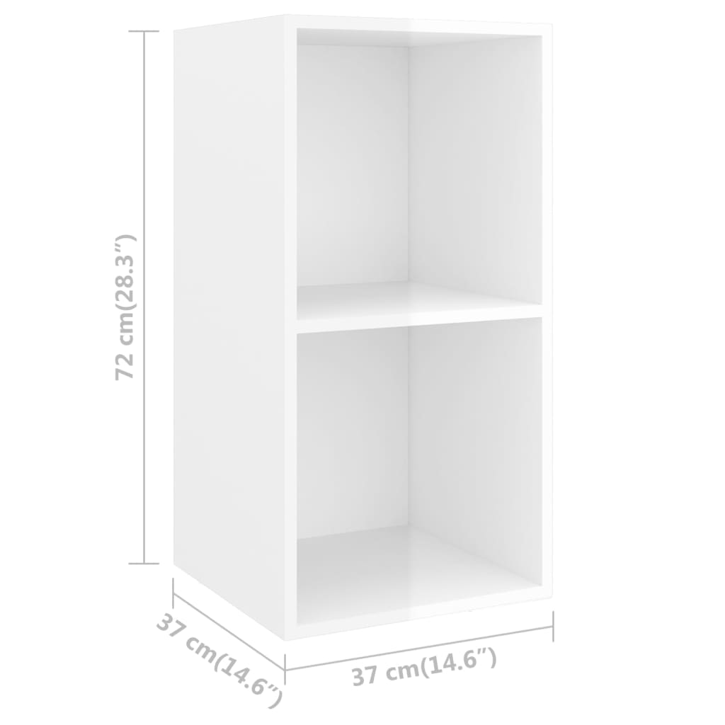 Ensemble de meuble TV 4 pcs Blanc brillant Aggloméré