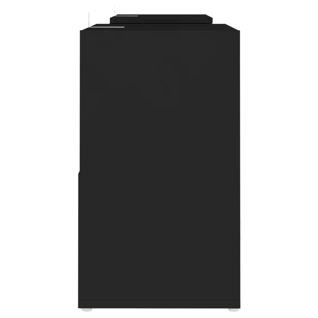Meuble TV Noir 104x30x52 cm Aggloméré
