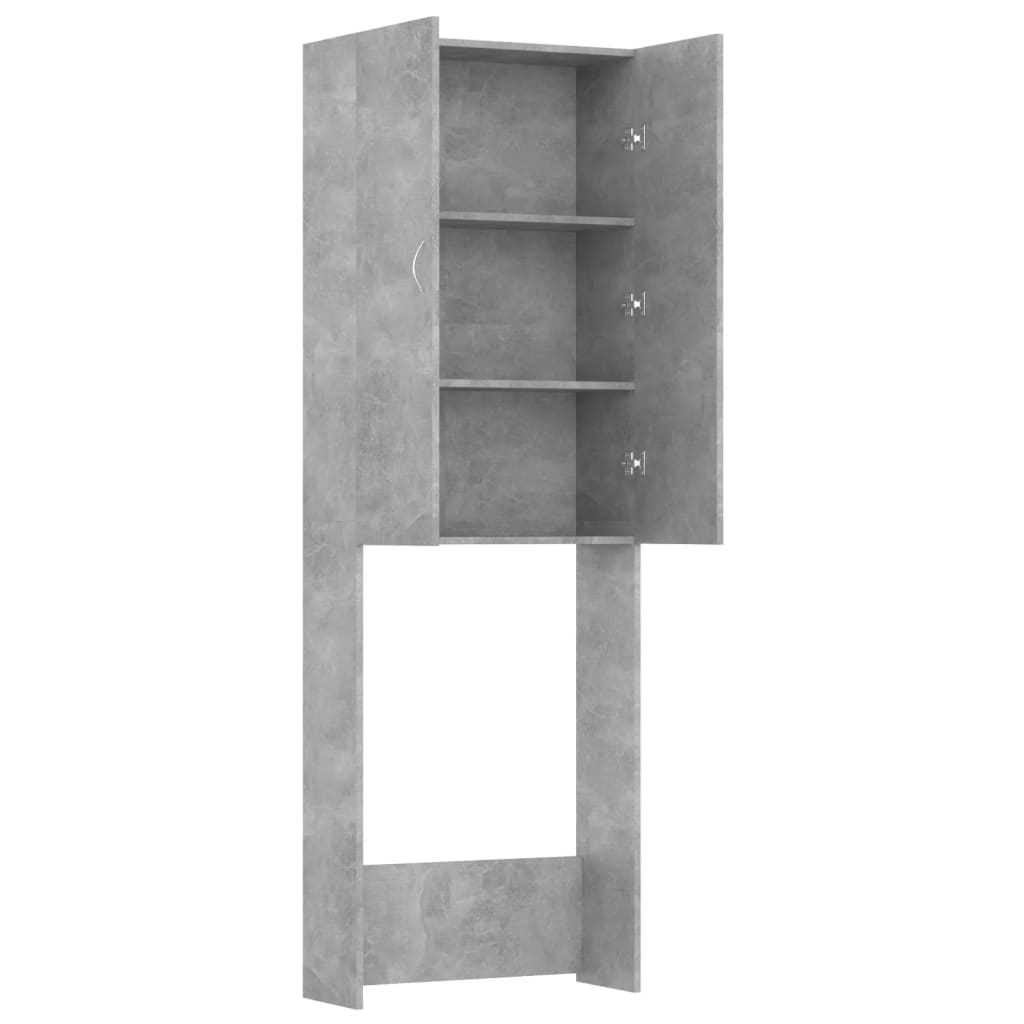 Meuble pour machine à laver Gris béton 64x25,5x190 cm