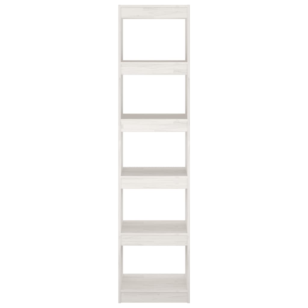 Bibliothèque/Séparateur de pièce Blanc 40x30x167,5cm Pin massif
