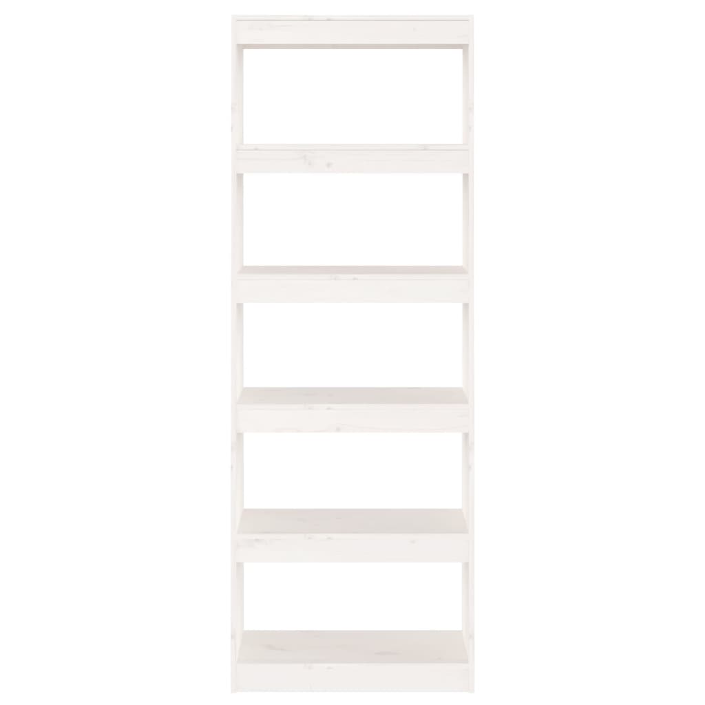 Bibliothèque/Cloison Blanc 60x30x167,5 cm Bois massif de pin