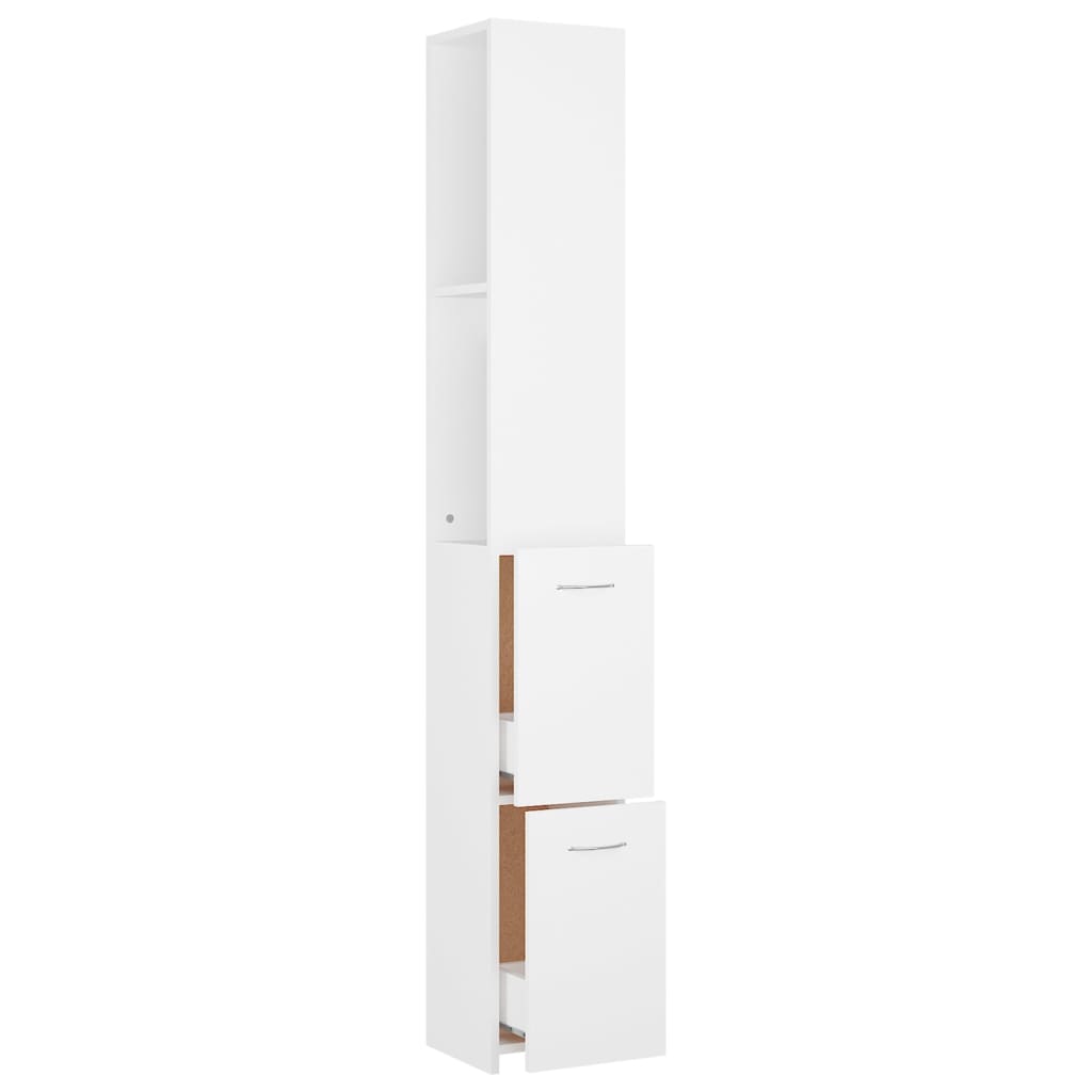 Armoire de salle de bain Blanc 25x25x170 cm Aggloméré