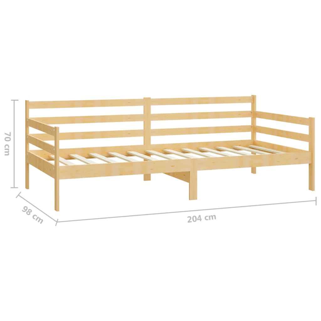 Lit Bois de pin massif 90x200 cm