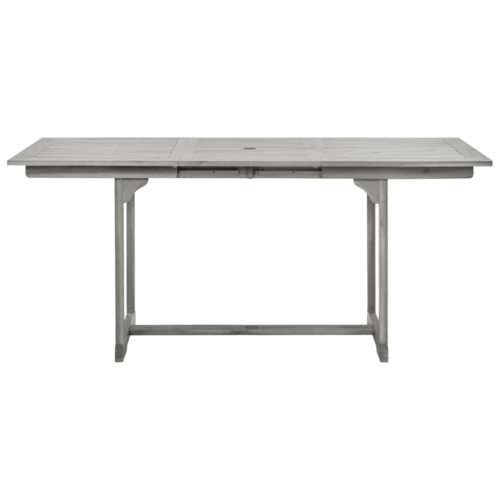 Table à dîner de jardin (120-170)x80x75 cm Bois d'acacia massif