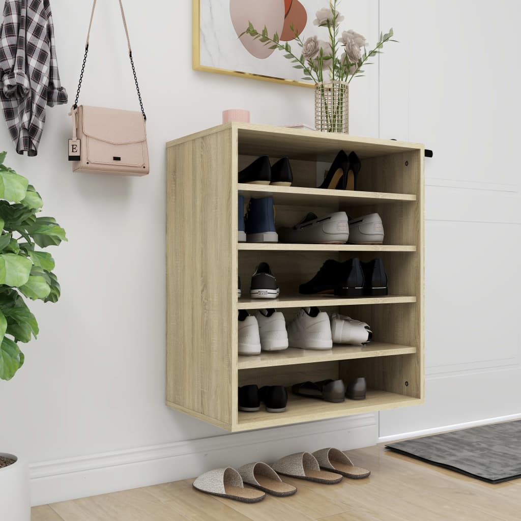 Armoire à chaussures Chêne sonoma 60x35x70 cm Aggloméré