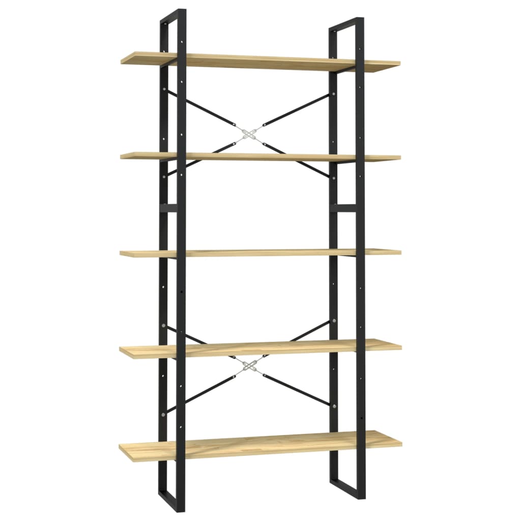 Bibliothèque à 5 niveaux 100x30x175 cm Bois de pin