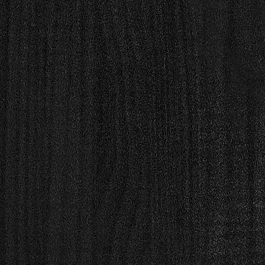Bibliothèque à 5 niveaux Noir 100x30x175 cm Bois de pin
