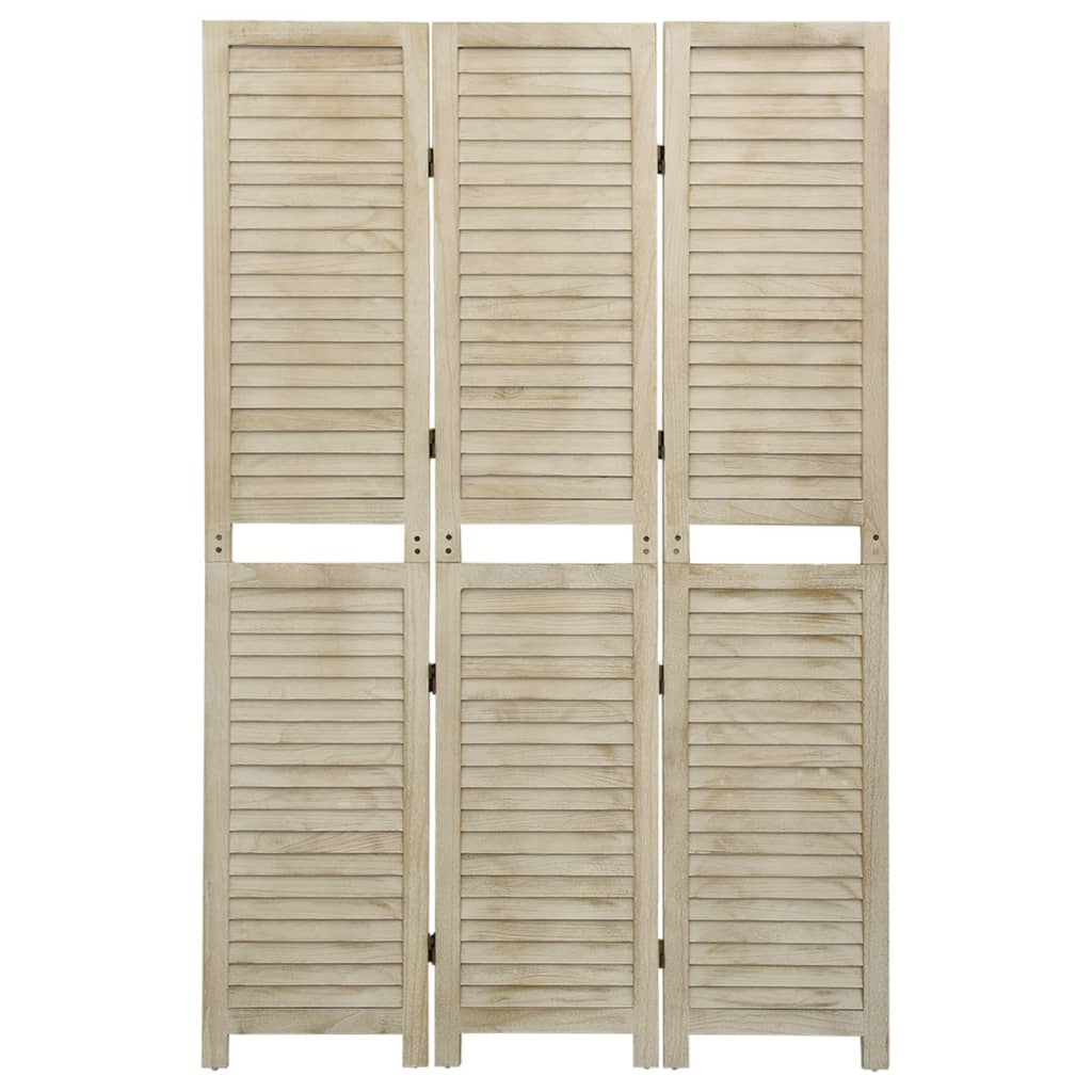 Cloison de séparation 3 panneaux 105x165 cm Bois de Paulownia