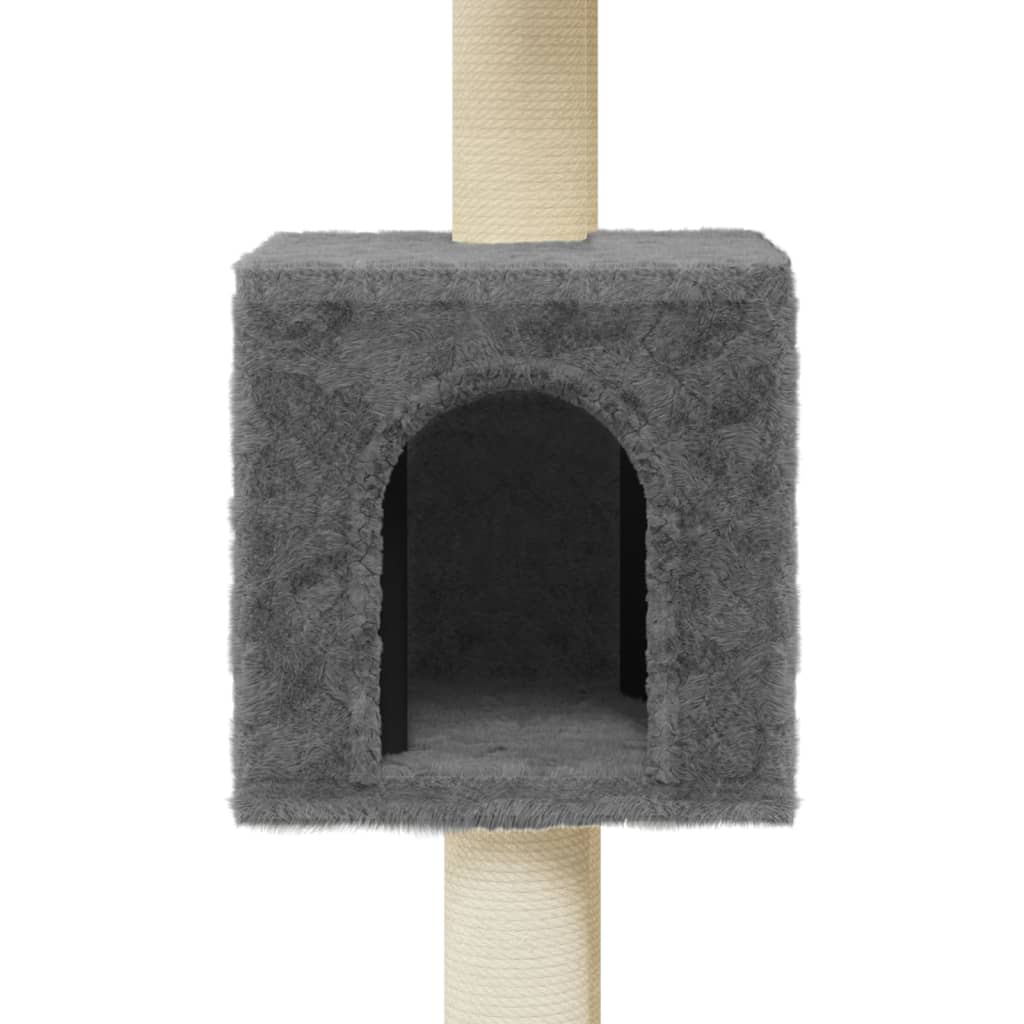 Arbre à chat avec griffoirs en sisal Gris foncé 104 cm
