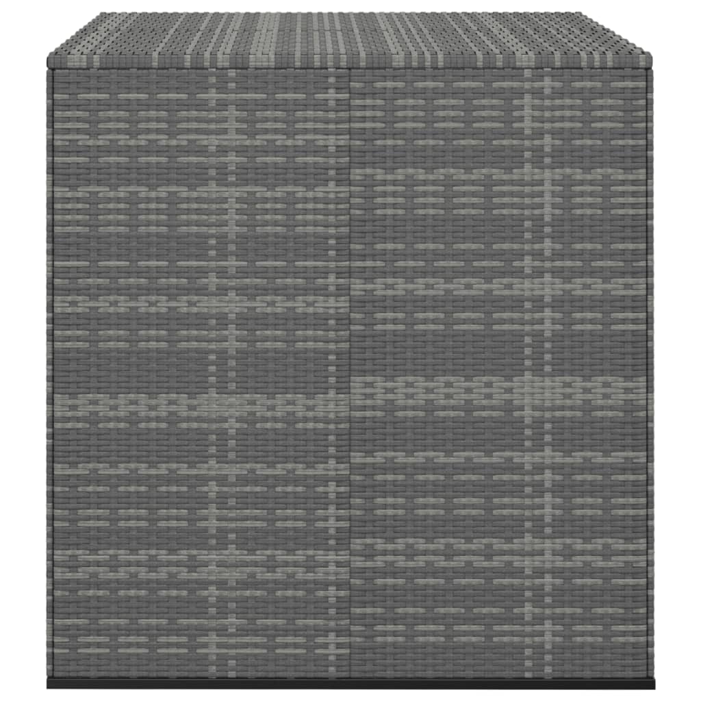Boîte à coussins de jardin Résine tressée 100x97,5x104 cm Gris