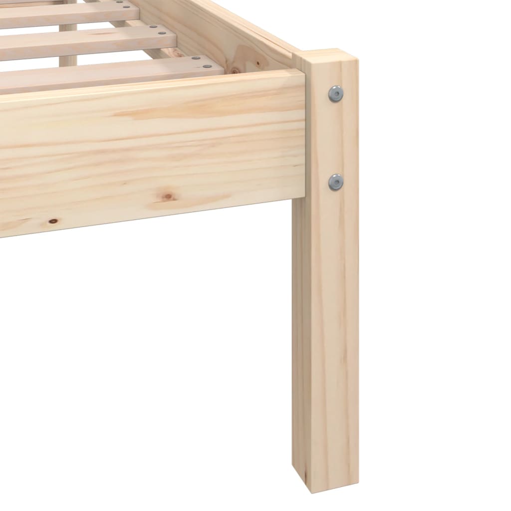 Cadre de lit Bois de pin massif 90x190 cm Simple