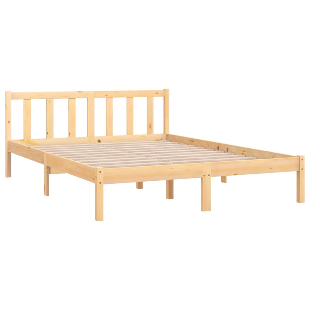 Cadre de lit Bois de pin massif 140x190 cm