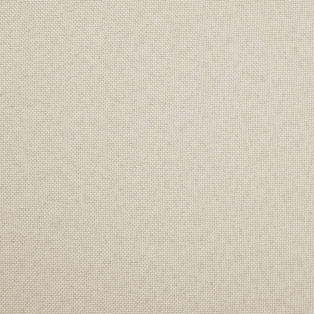 Tabourets de rangement pliables lot de 2 blanc crème Faux lin