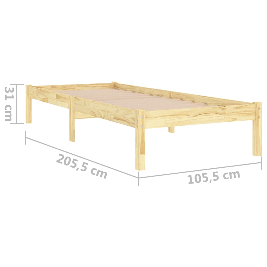 Cadre de lit Bois de pin massif 100x200 cm