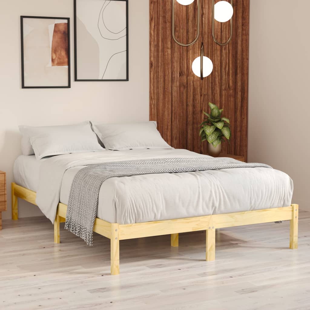 Cadre de lit Bois de pin massif 200x200 cm