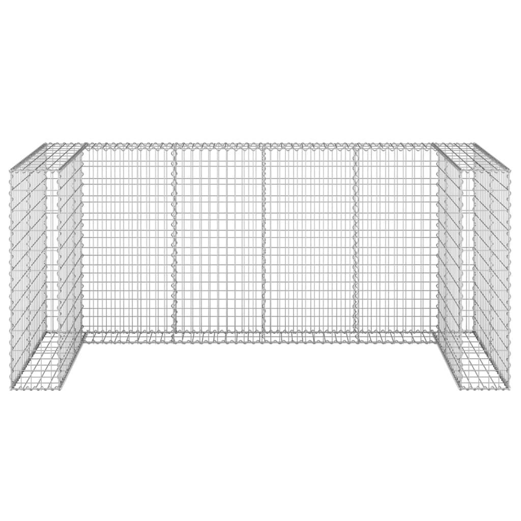 Mur en gabion pour poubelles Acier galvanisé 250x100x110 cm